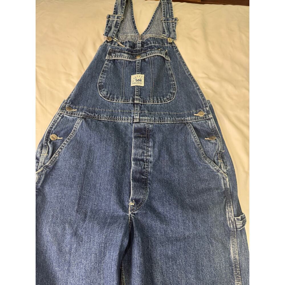 Vintage Lee Riveted Dungarees Denim Overalls - Picture 11 of 14